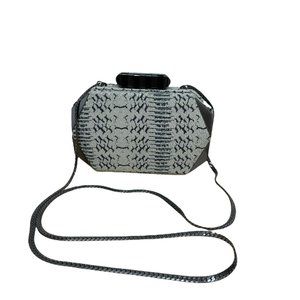 Croc Pattern Metallic Clutch